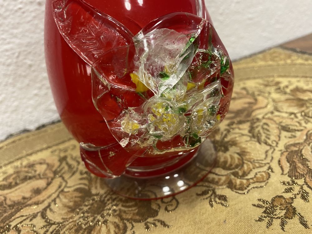 Стъклена ваза от Италия