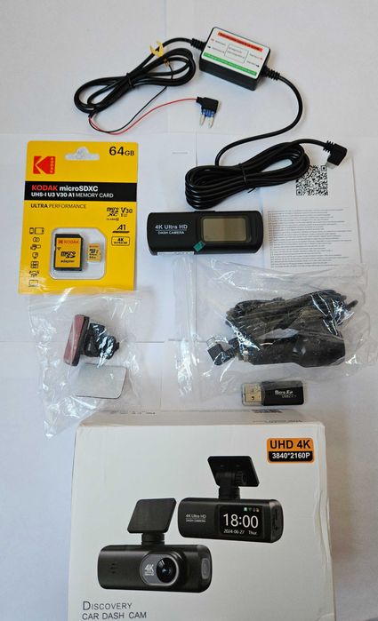 Camera video auto 4k,Wifi ,card 64Gb ,alimentare sigurante 24H,Nou.