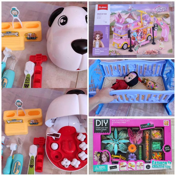 Куче съболекар, бебешка кошара, люлка за кукли, Лего за момичета