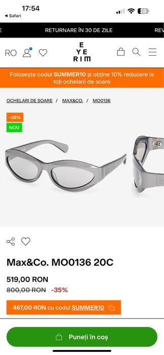 Ochelari de soare Max Mara Originali