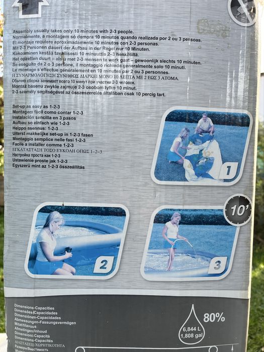 Piscina Bestway 366x91 cm cu pompa si prelata Intex