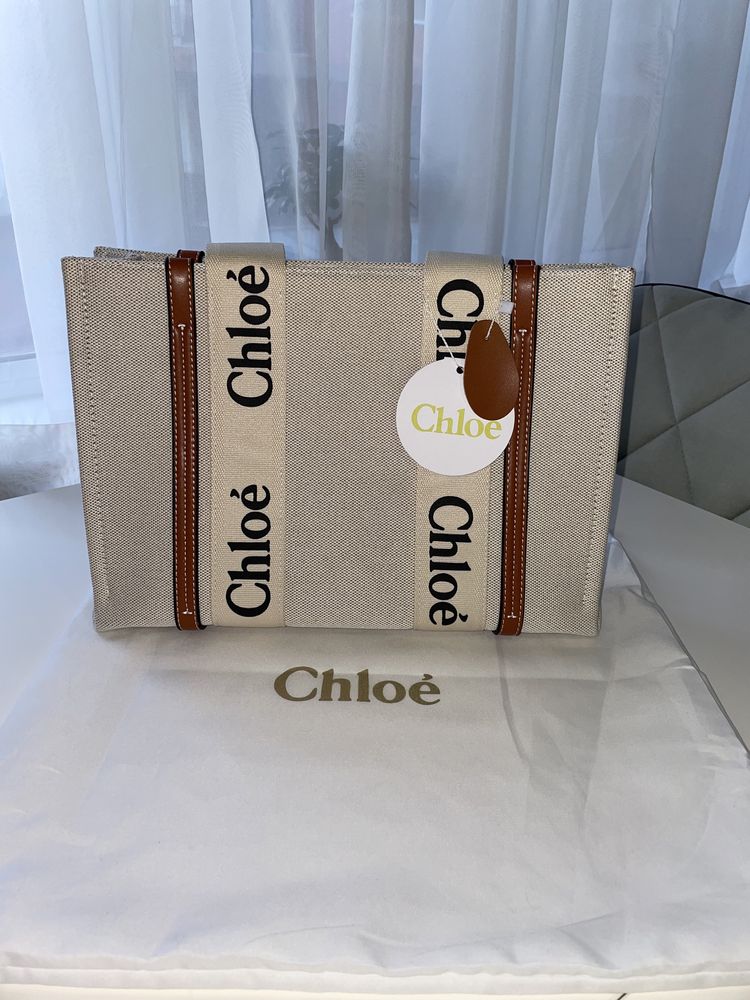 Chloe Woody tote bag чисто нова оригинална чанта