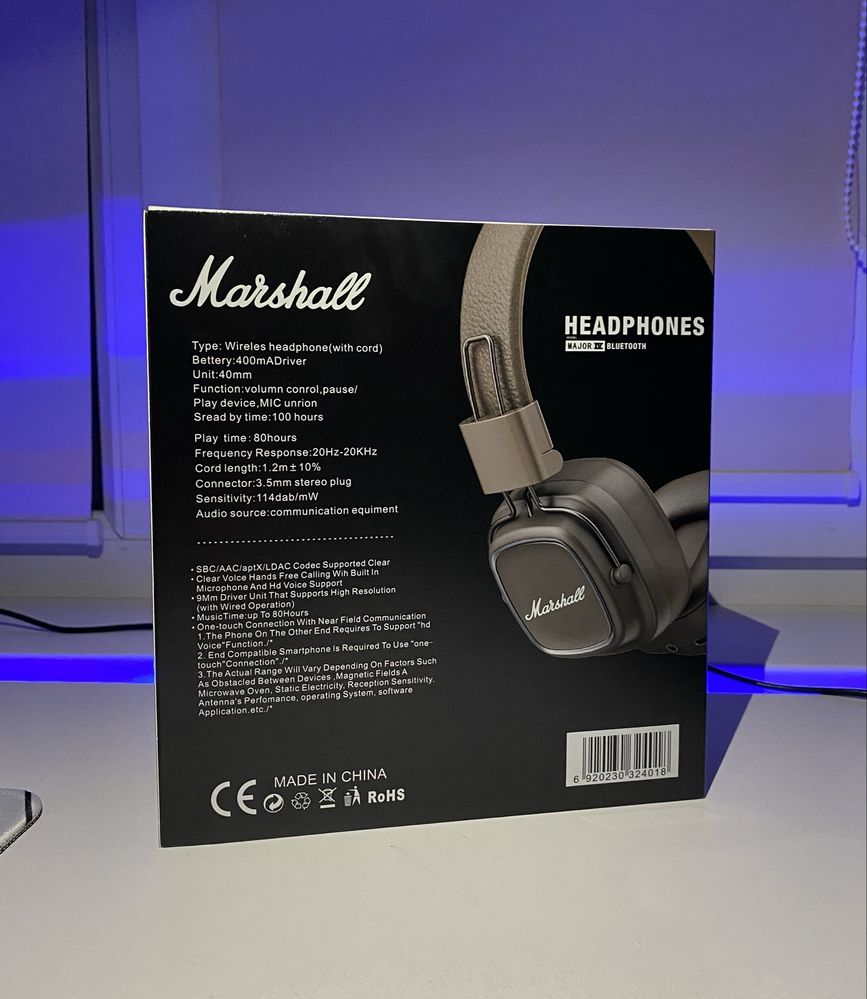 Marshall наушник
