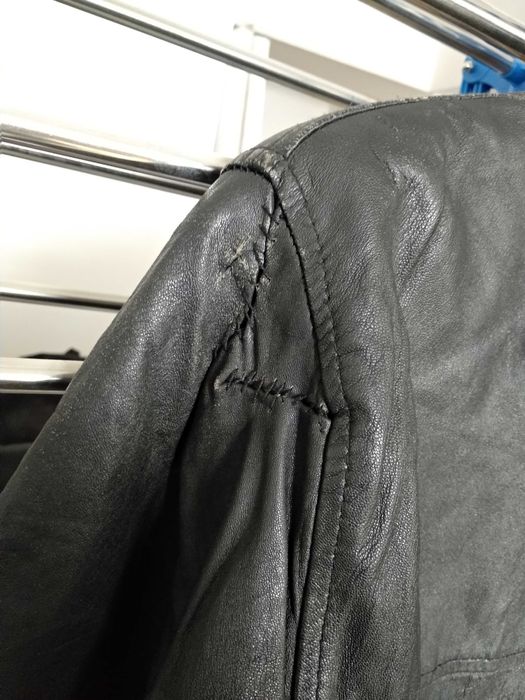 Куртка, мужская, кожаная (~2-3XL).