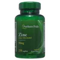 Цинк, Zinc, Puritan's Pride, 50 мг, 250 капс Веганский Халол