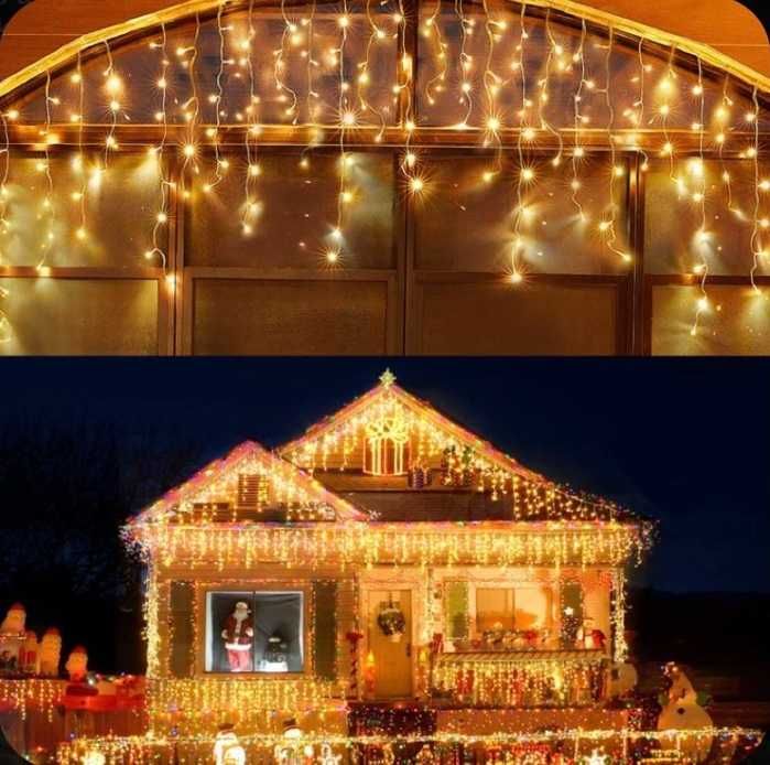 LED Коледна украса Различни модели ЛЕД завеси висулки фигурки маркучи