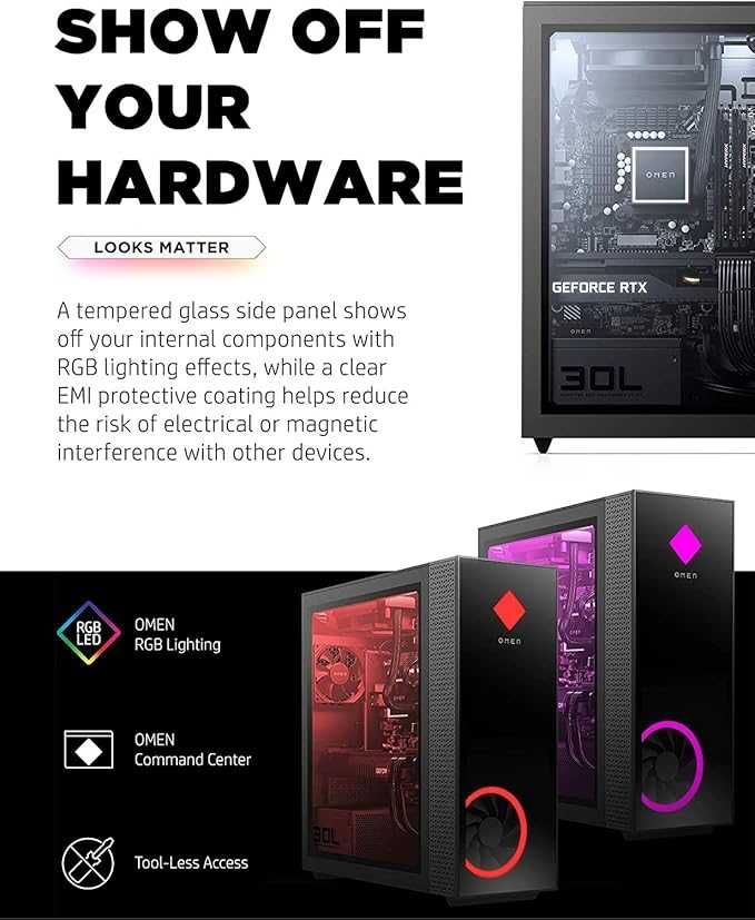 HP OMEN 30L Gaming Case with motherboard