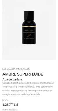 Les Eaux Primordiales AMBRE Superfluide Apa de Parfum