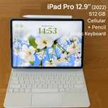 iPad Pro 12,9”,2022, 512 GB, Cellular + Magic Keyboard, Pencil, folie