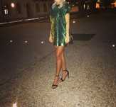 Rochie verde paiete