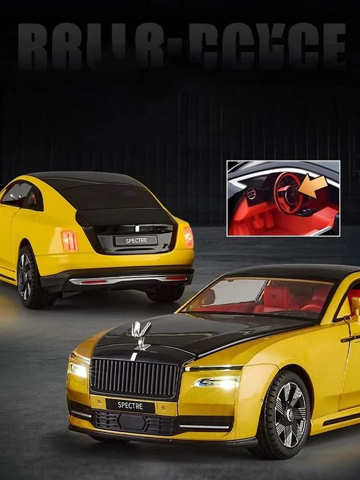Macheta auto jucarie Rolls-Royce Spectre, metalica, noua 1:24