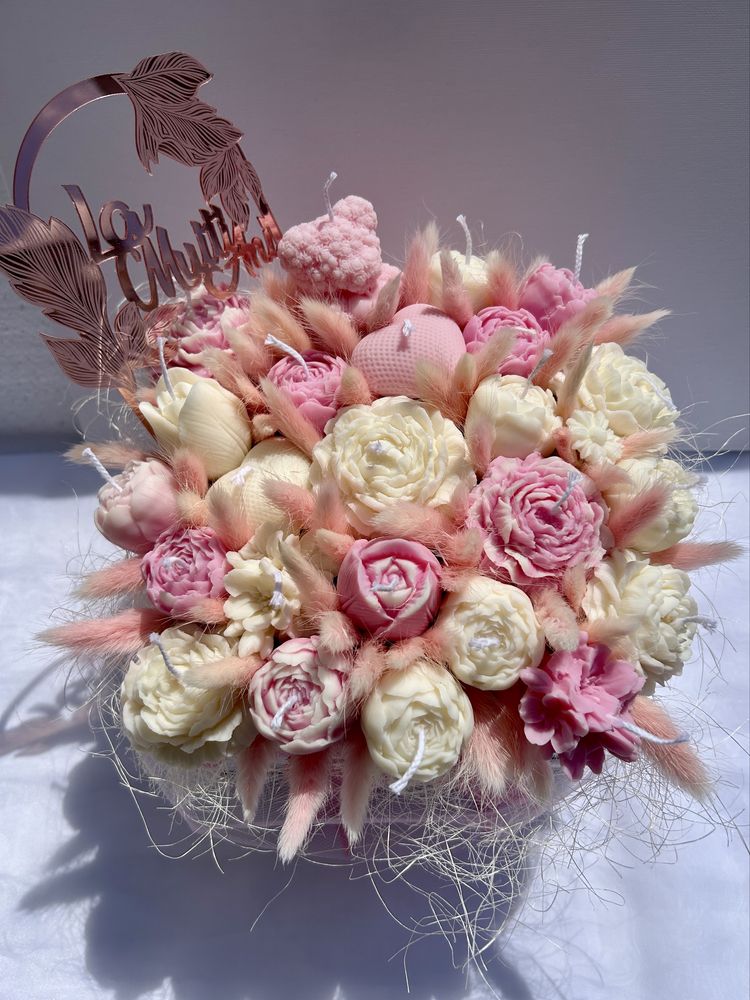 Aranjament floral din ceara parfumata!