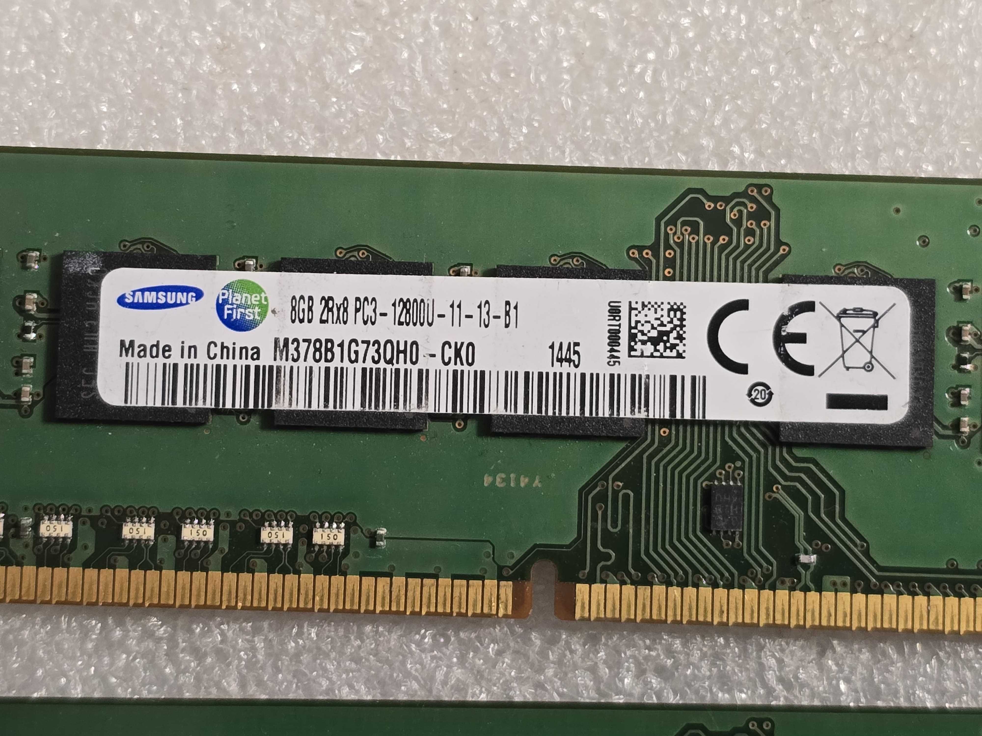 Memorie RAM desktop Samsung 8GB DDR3 2Rx8 PC3-12800U 1600MHz, Bulk