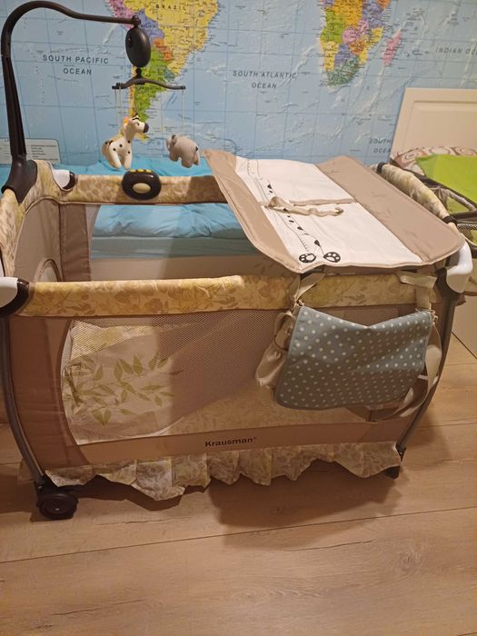 Pătuț bebe, Krausman Safari+bonus: geantă pentru scutece
