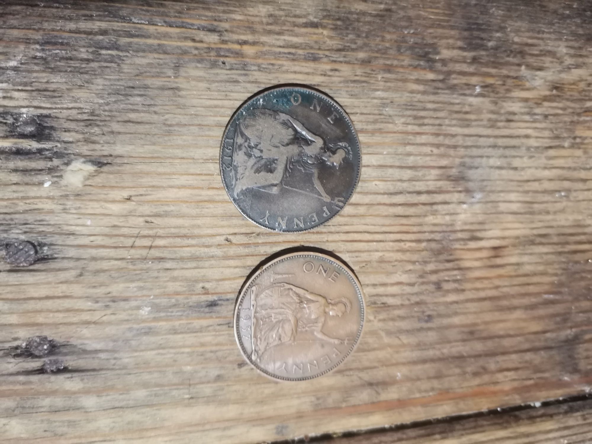 Doua monezi one penny 1912,1938