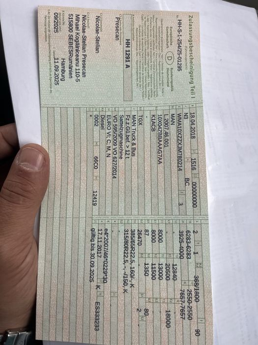 Man tgx 18.500 xlx  ADR- variante cu eev sau euro 5 impusor