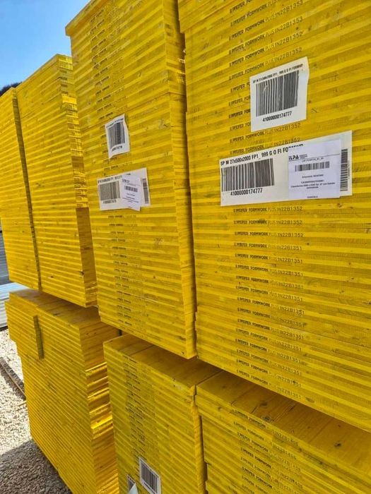 Cofraje din lemn triplustrat, tip doka, lana, placa galbena , tego