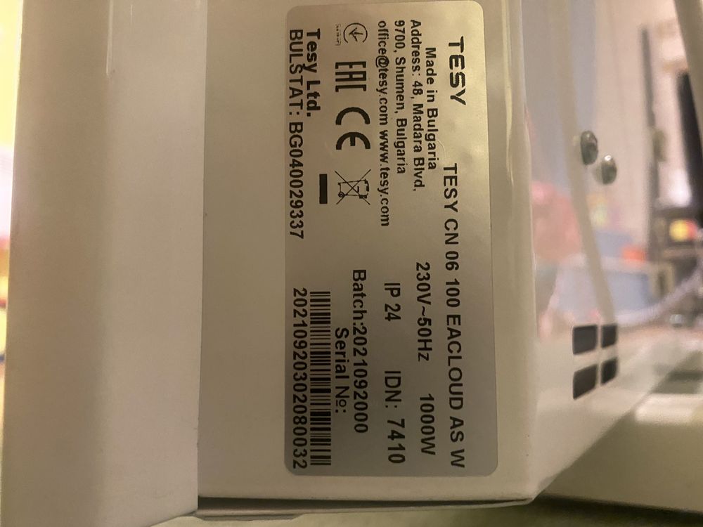 Конвектор TESY CN 06 100 EA CLOUD AS W БЯЛ, WI-FI