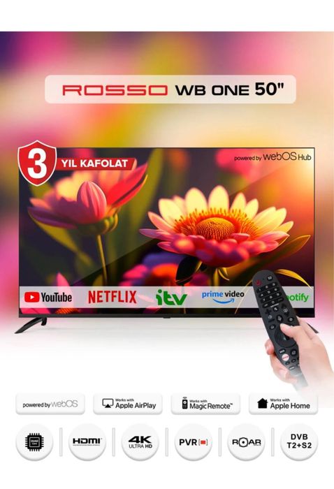 Televizor Rosso 50 Wb One Webos. Для дома.