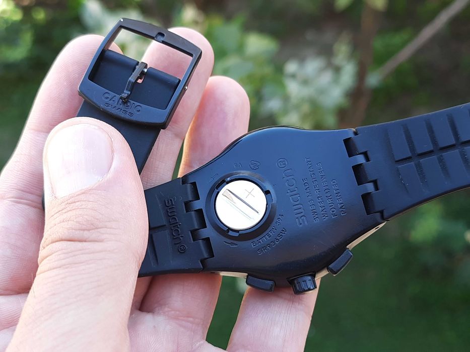 ceas Swatch All Black Cronograf