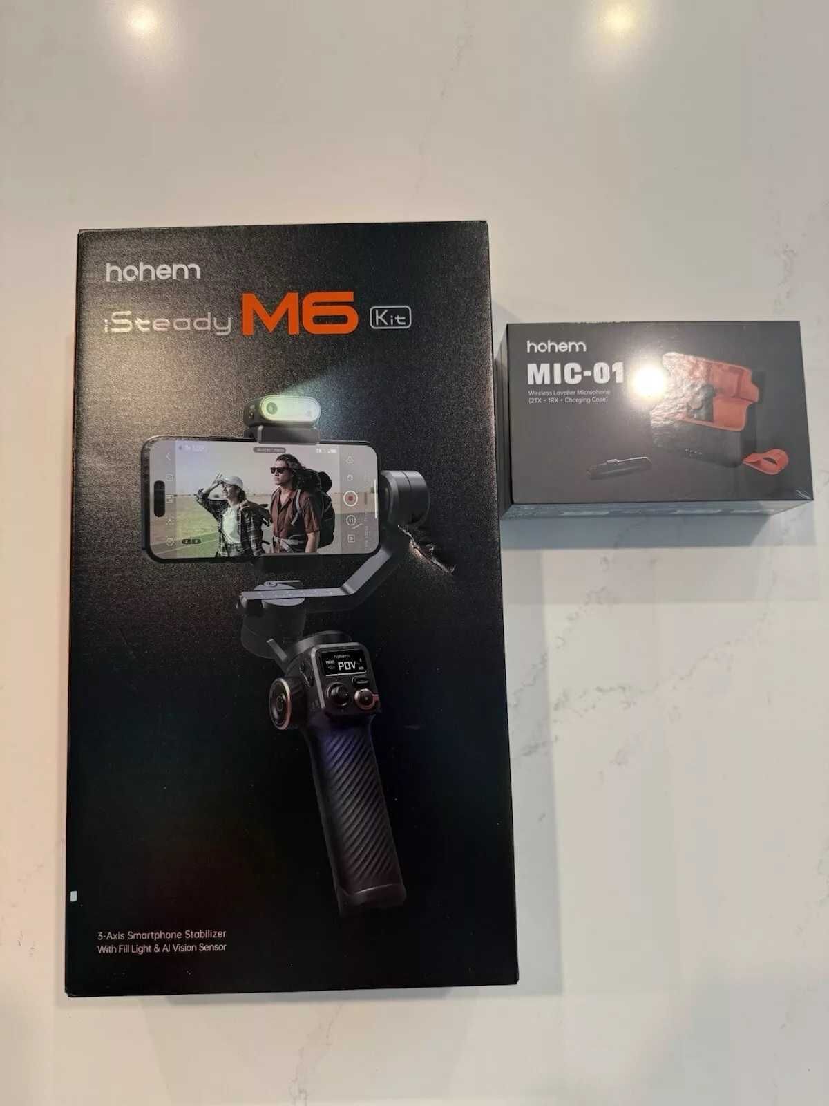 Комплект hohem iSteadyM6 Premium стабилизатор для смартфона, AI трекер