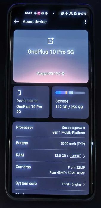 Vand Oneplus 10 Pro 12GB 256GB Volcanic Black Full Box Carbon Folie