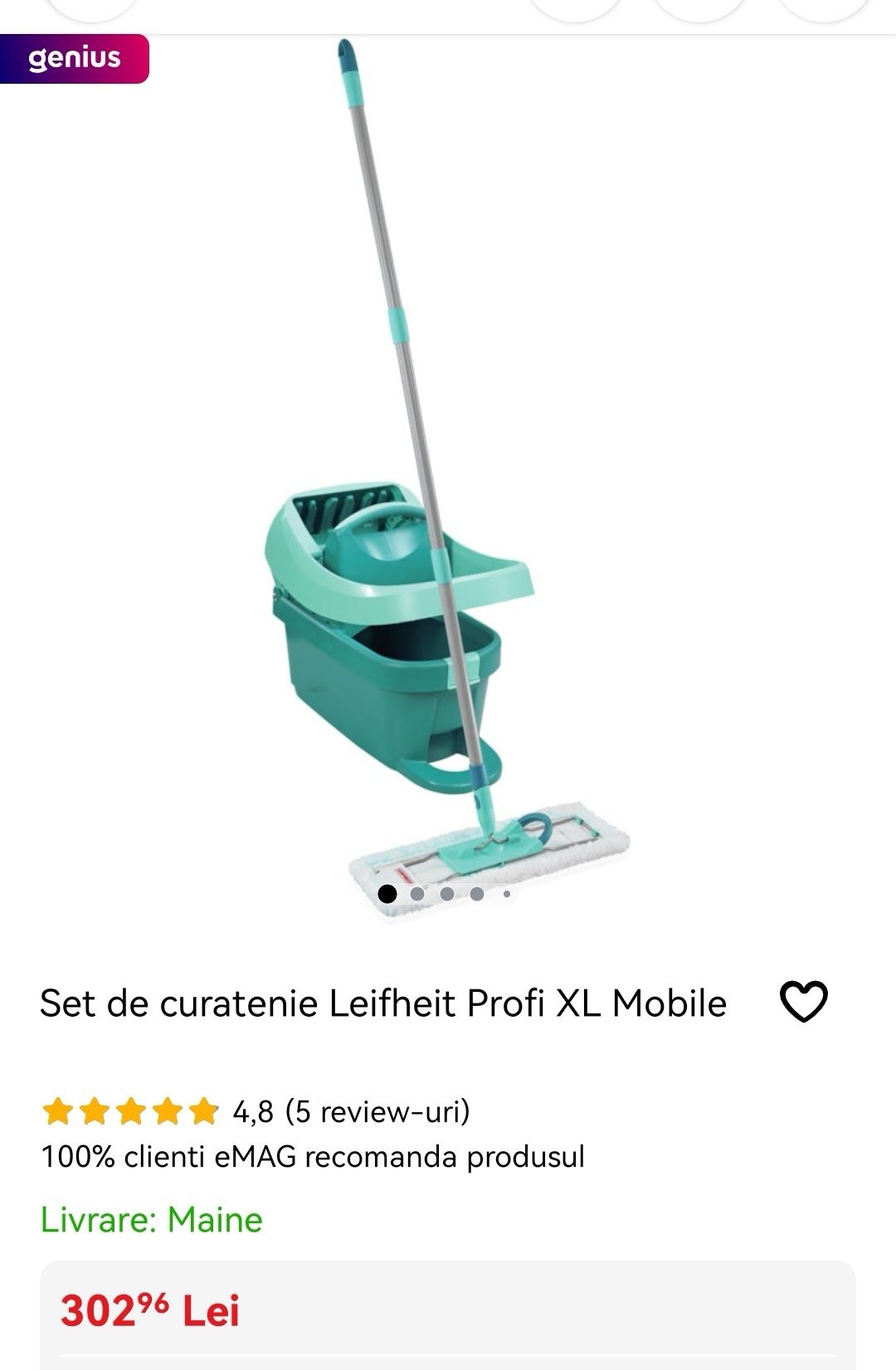 mop cu găleată leifheit