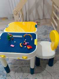Лего стол со стулом детский