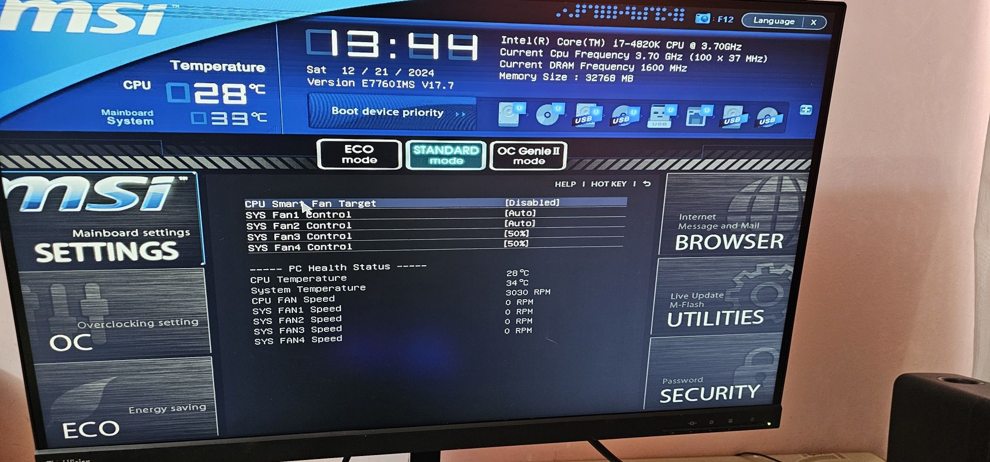 KIT Gaming i7 4820K + Placa de baza MSI X79A-GD45 Plus+32 GB DDR3