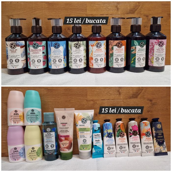 Gel dus sapun lichid lapte corp deodorant gomaj crema Yves Rocher