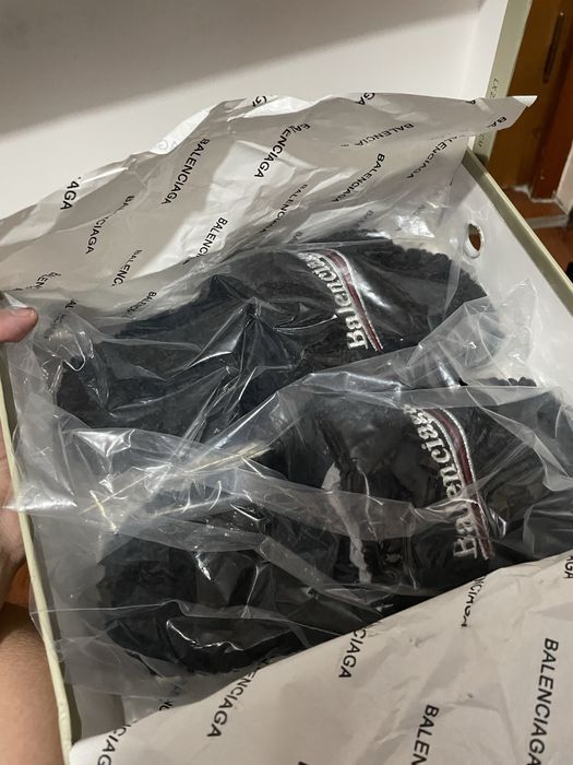 Balenciaga Furry Slide Black