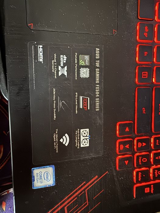 Laptop gaming Asus tuf fx504 i7