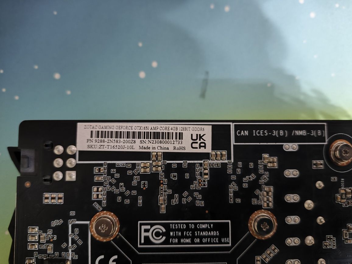 Видеокарта Zotac GTX 1650 4gb gddr6