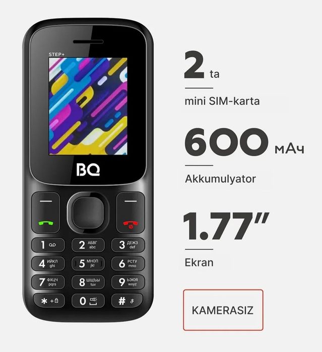 BQ 1848. mobil telefon .yangi 
Imei ройхатан отказилган
Manzil: Buny