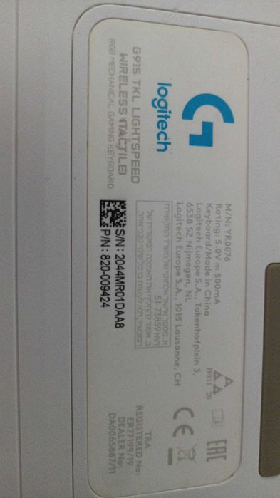 Logitech G915 TKL Wireless White + Logitech G502 X Wireless White