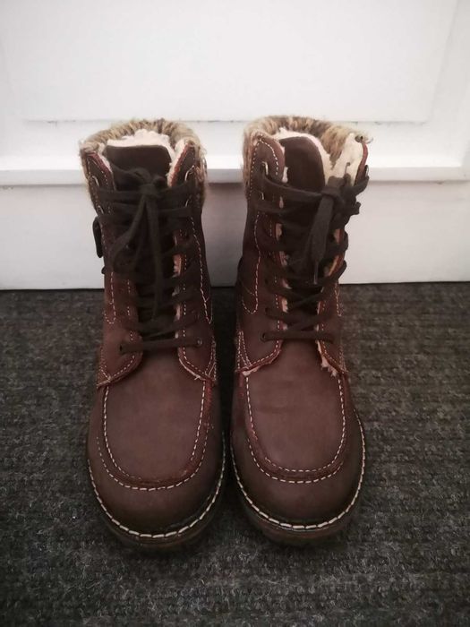 Зимни боти от естествена кожа 36-ти номер НОВИ