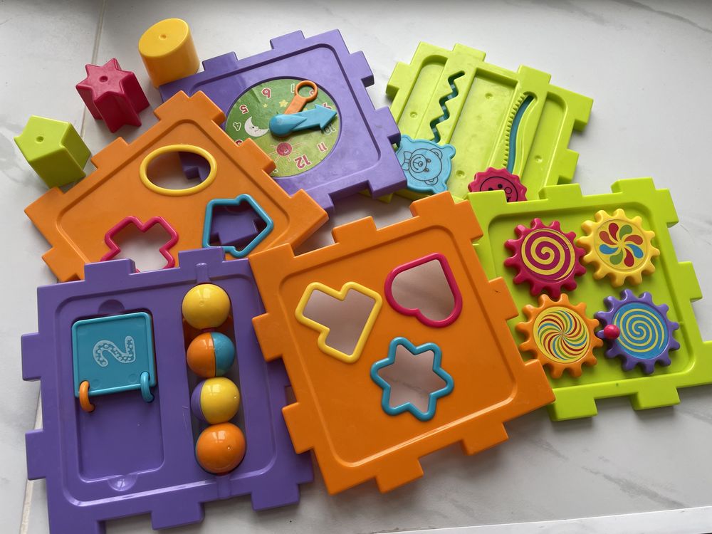 Конструктор, пазл, игрушки развивашки, пластик игрушки, динозавры цвет