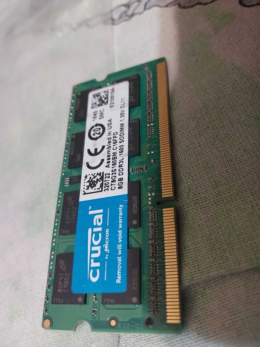 8GB DDR4, DDR3 - Samsung, Kingston, Crucial (SODIMM - рам за лаптоп)