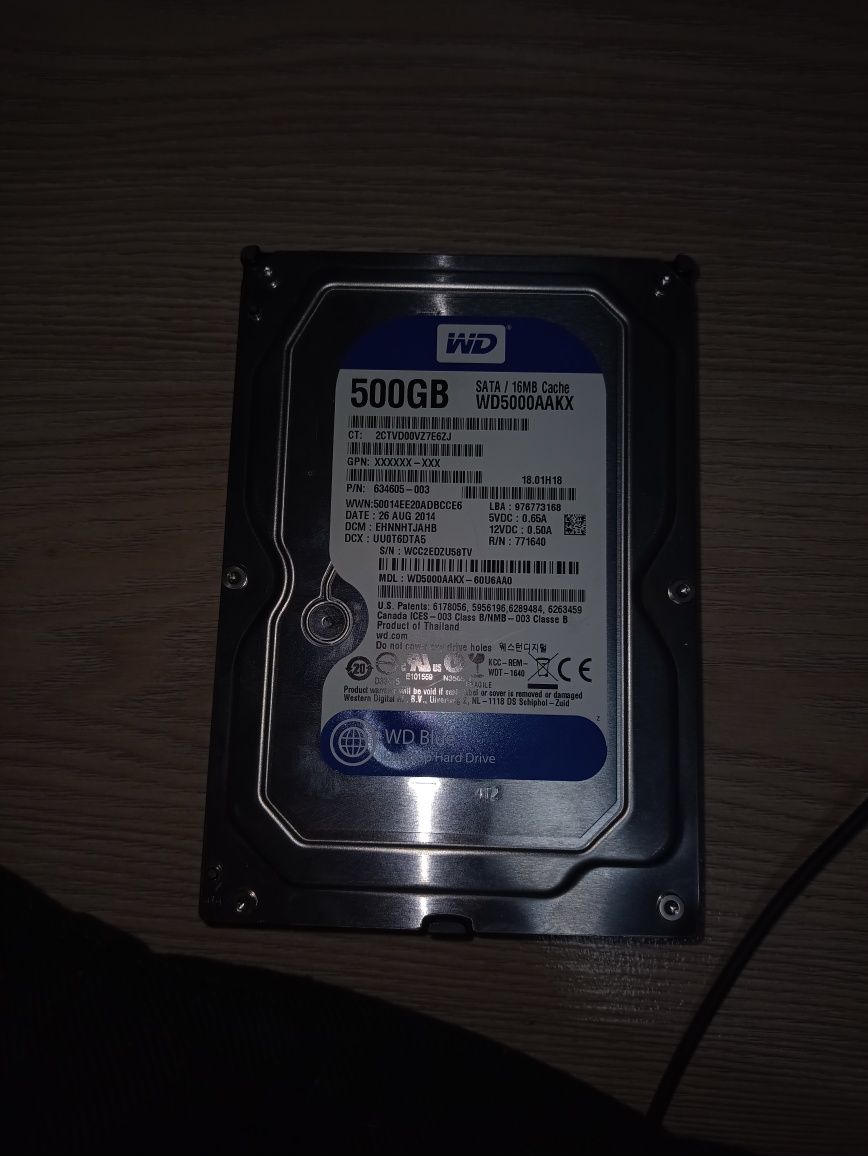 Hard disk wd 500gb
