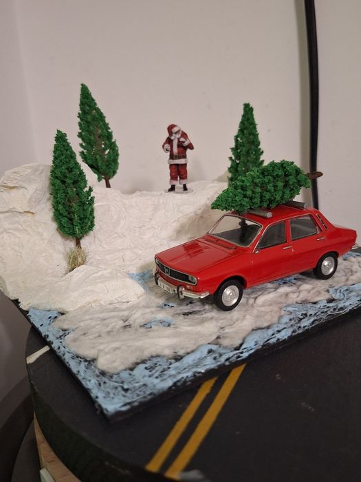 Diorama peisaj de iarna cu macheta inclusa