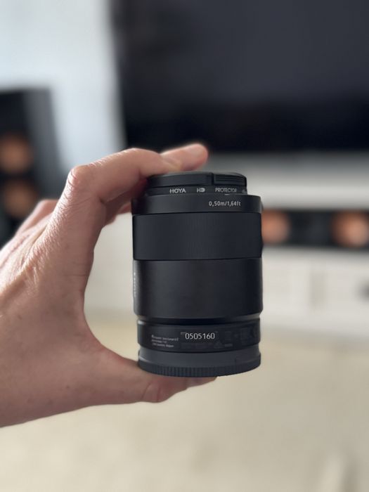 Obiectiv Sony Zeiss 55 mm 1.8, distanta focala asemanatoare cu 50 mm