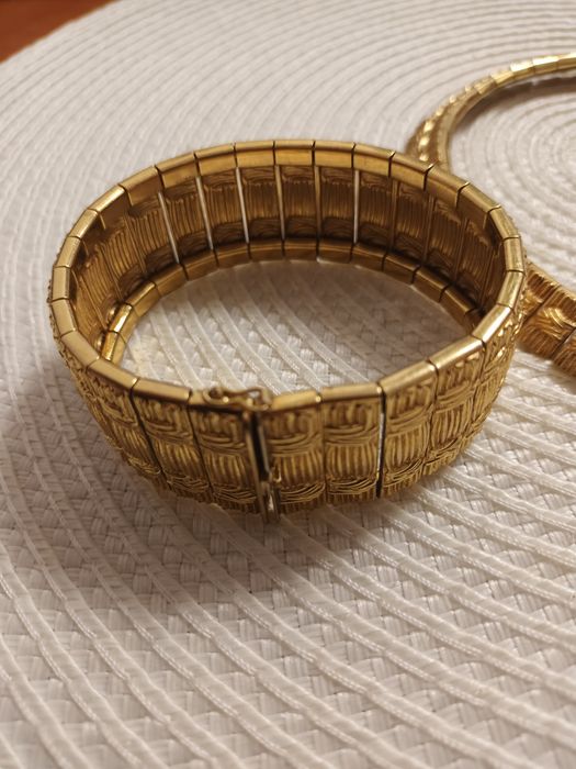 Colier + brațara Amercaner placat cu Aur