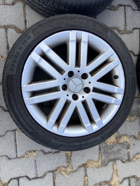 17 цола джанти Мерцедес W204,Ц с гуми Continental 225/45/17 dot2020