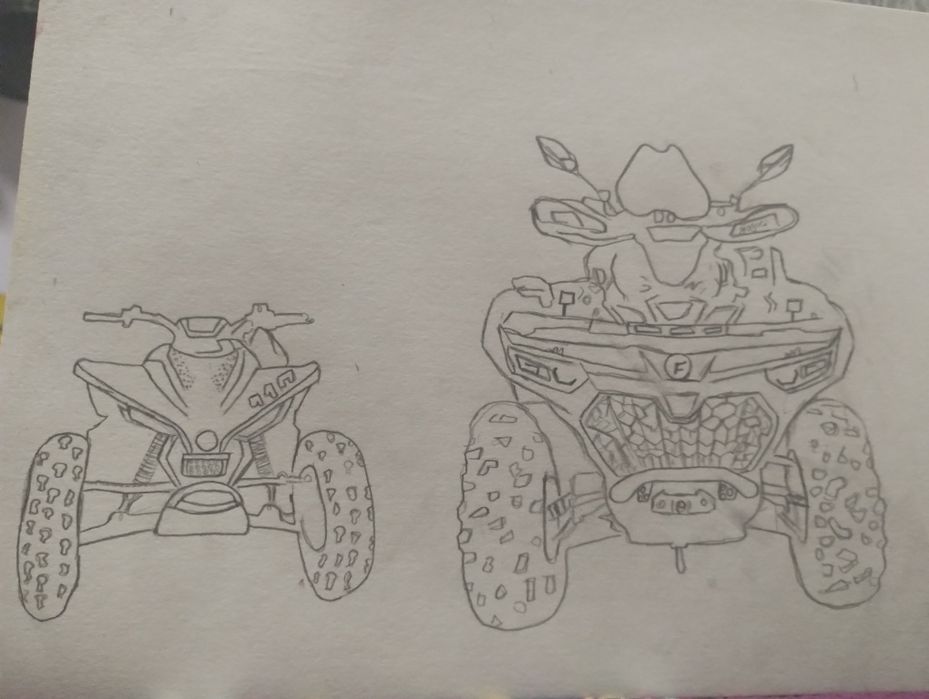 desene atv in creion