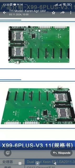server AI  44 cores cu 6 pci x16 pentru LLM