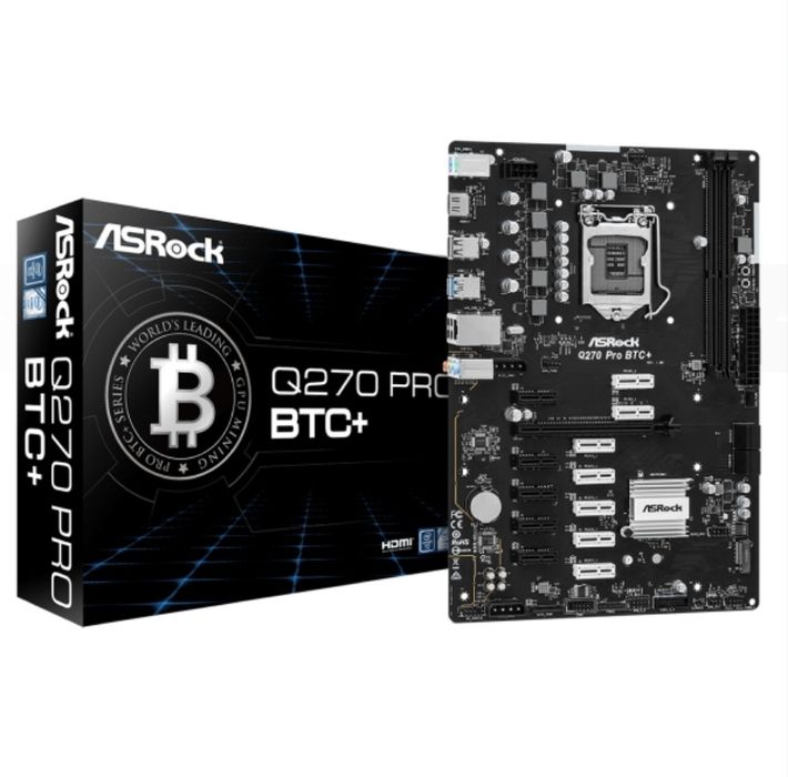 Мат плата asrock q270pro BTC+/обмен