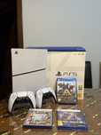 PlayStation 5 Slim Disc Edition + 2 controllere + 4 jocuri