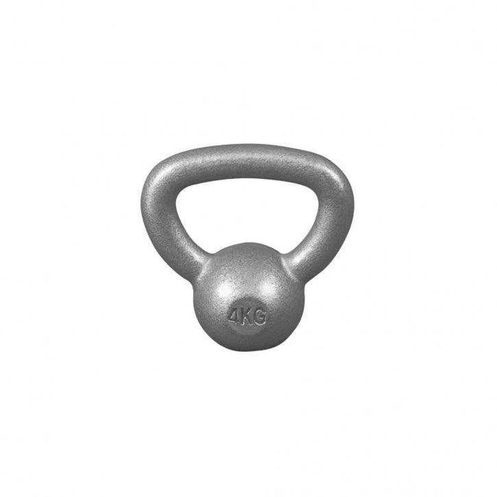 Kettlebell din fier 4 kg Gorilla Sports, gri si negru