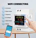 Wi-Fi контролен електромер за DIN шина 100A, TUYA