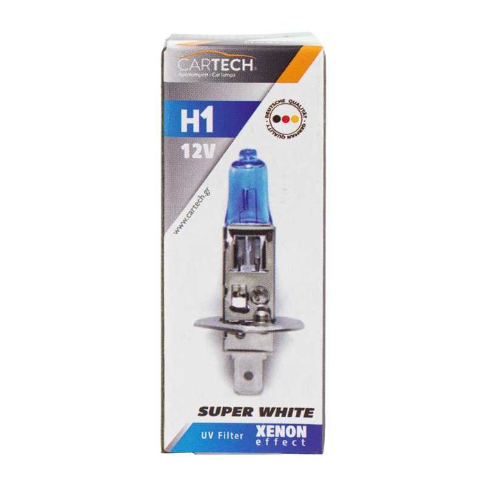 КРУШКА H1 – 12V/55W – P14,5s СУПЕР БЯЛА от CarTech